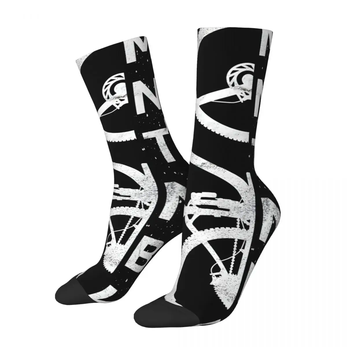 

Носки мужские компрессионные, Бесшовные Короткие штаны для горного велосипеда в стиле Харадзюку, с узором под горный велосипед, подарок