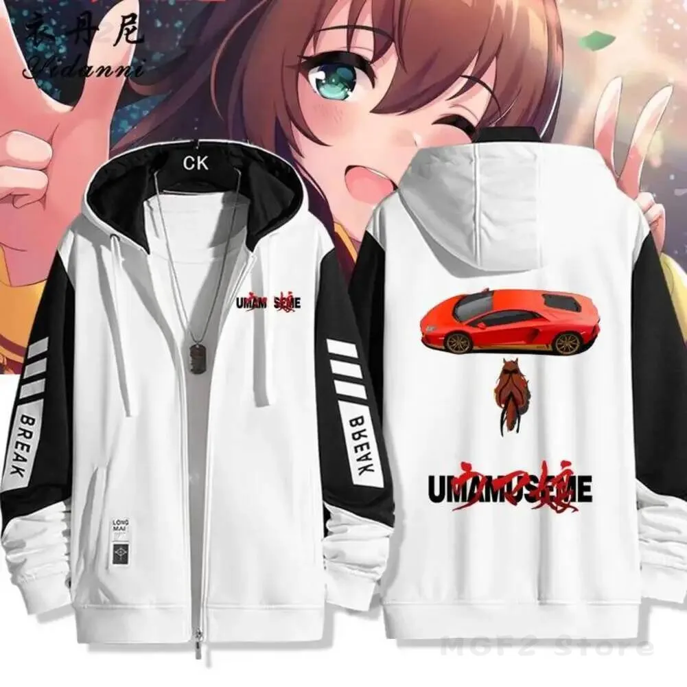 

Костюм Pretty Umamusume: Дерби Марузенски, куртка с длинными рукавами и принтом, толстовка на молнии, модная толстовка с капюшоном для женщин и мужчин, парная куртка