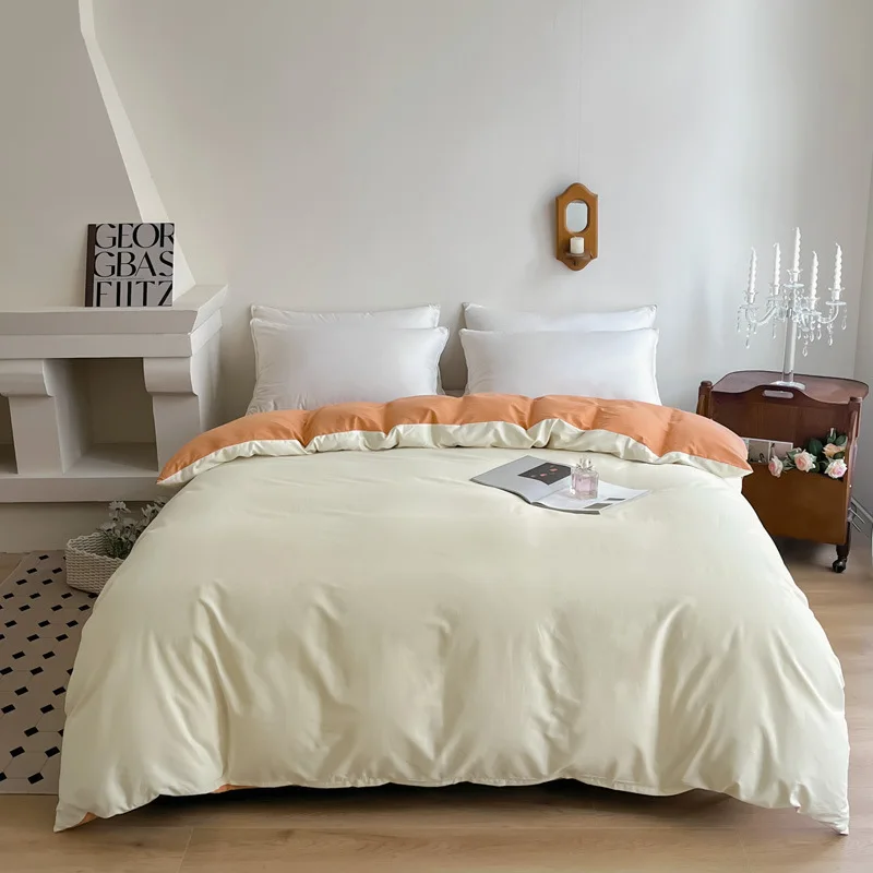 

100% cotton brushed duvet cover, single piece 229x230, pure cotton simple duvet cover 220x250x230, single sheet 248x248