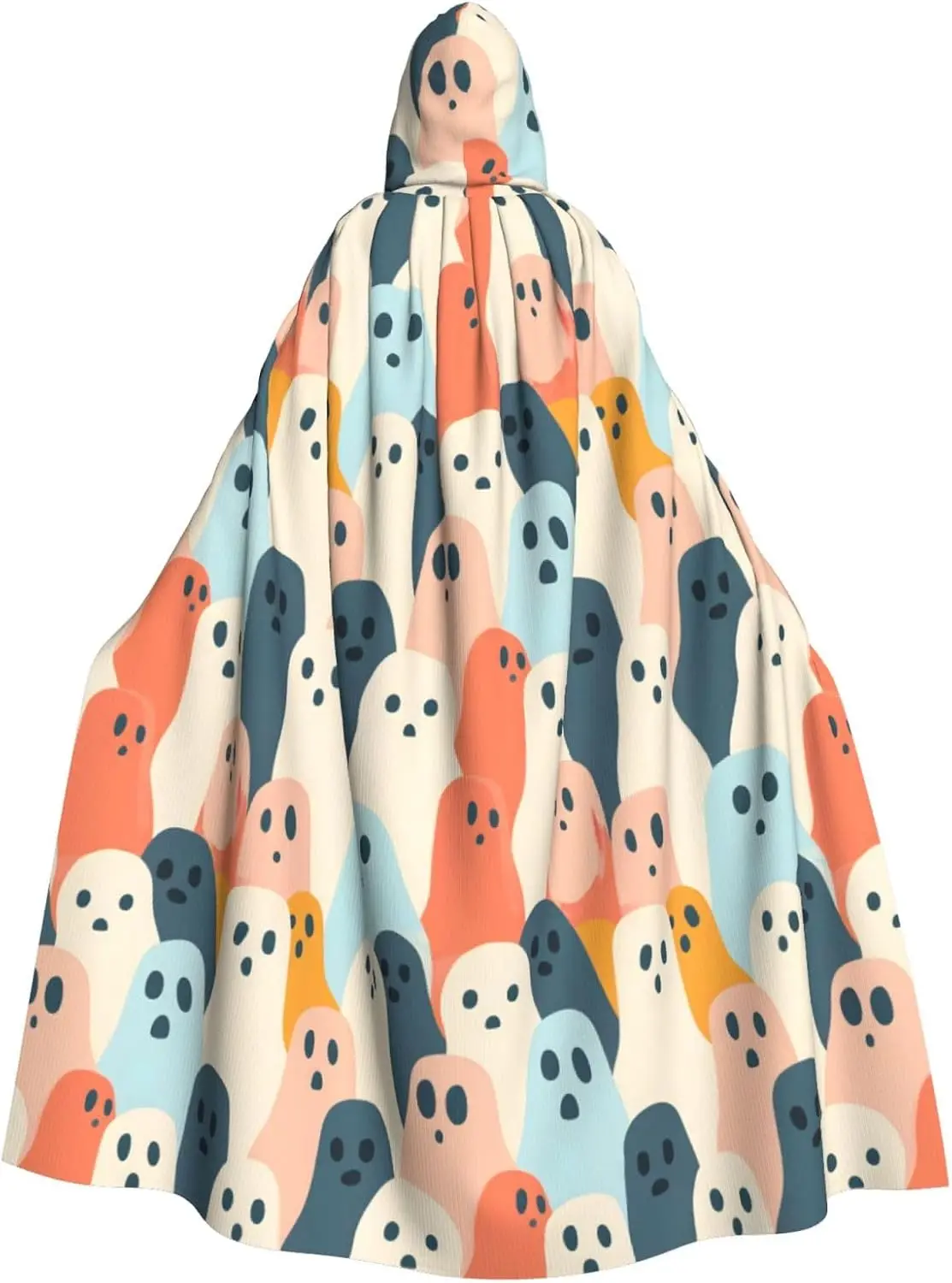 Halloween Costumes Cloak with Hood Halloween Cape Cosplay Hooded Christmas Robe for Men Women Cute Ghost 9