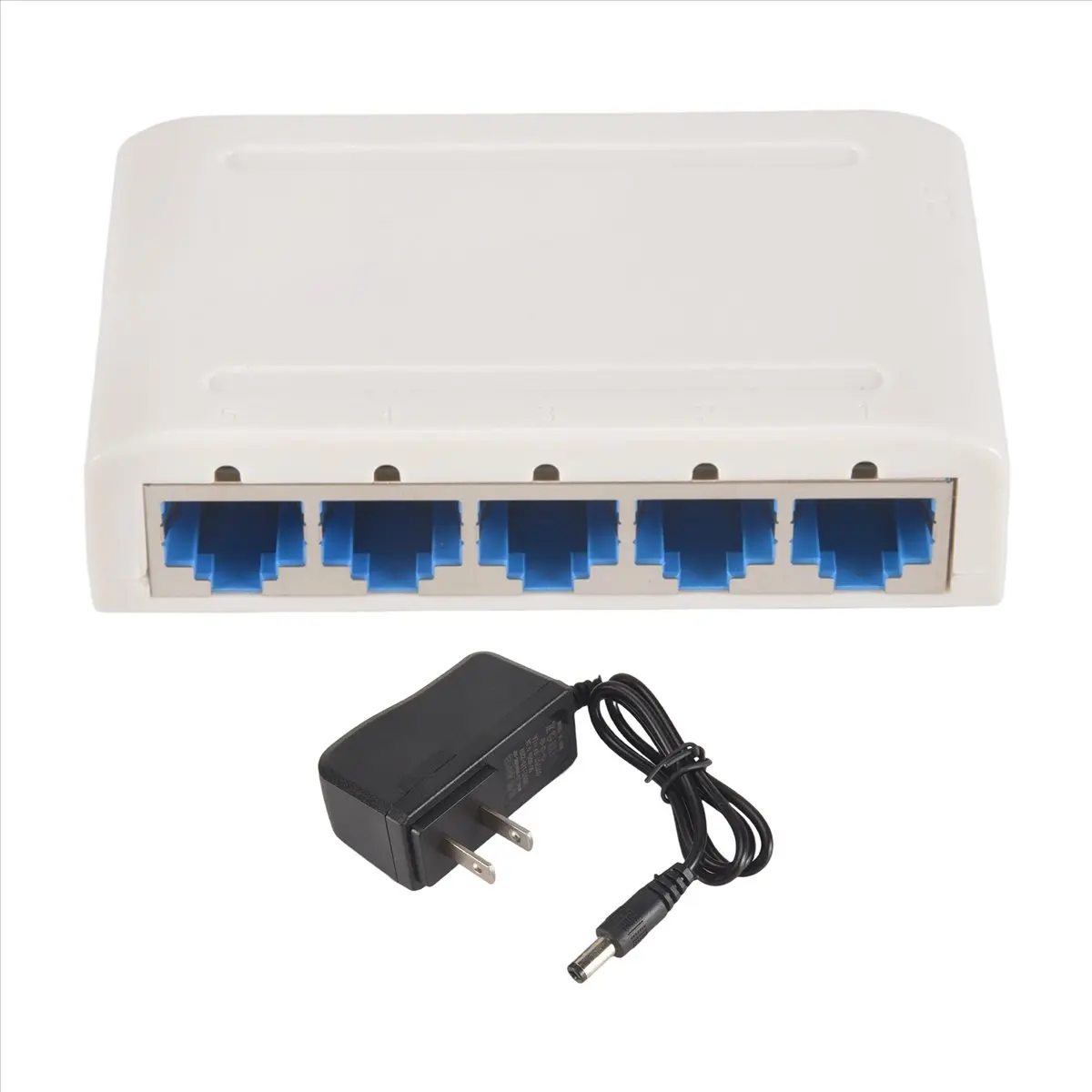 N05R 5 Port Data Switch,Network Hub,Desktop Ethernet Splitter,Plug & Play Shielded Ports Fanless Quiet