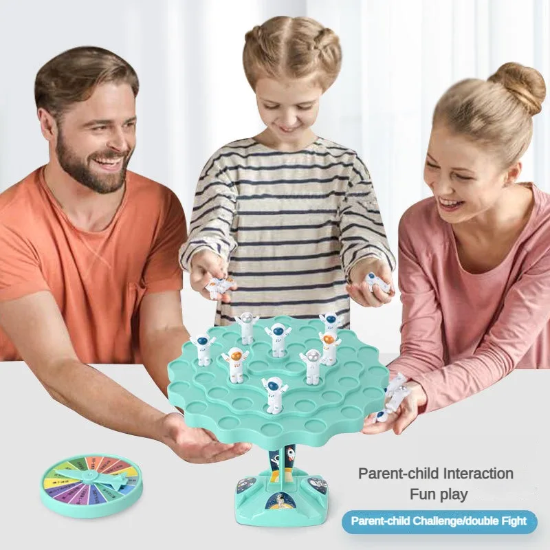 Puzzle Tabletop Game Astronaut Balance Tree Toy Adult and Children Battle Interactive Family Parent-child Party Fun Game Toy Set