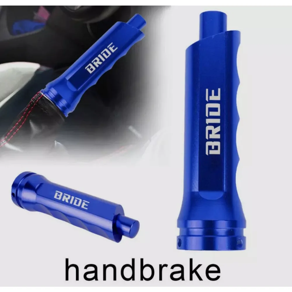 Car Handle Hand Brake Sleeve Handbrake Cover Bride Blue For Mazda Honda Acura