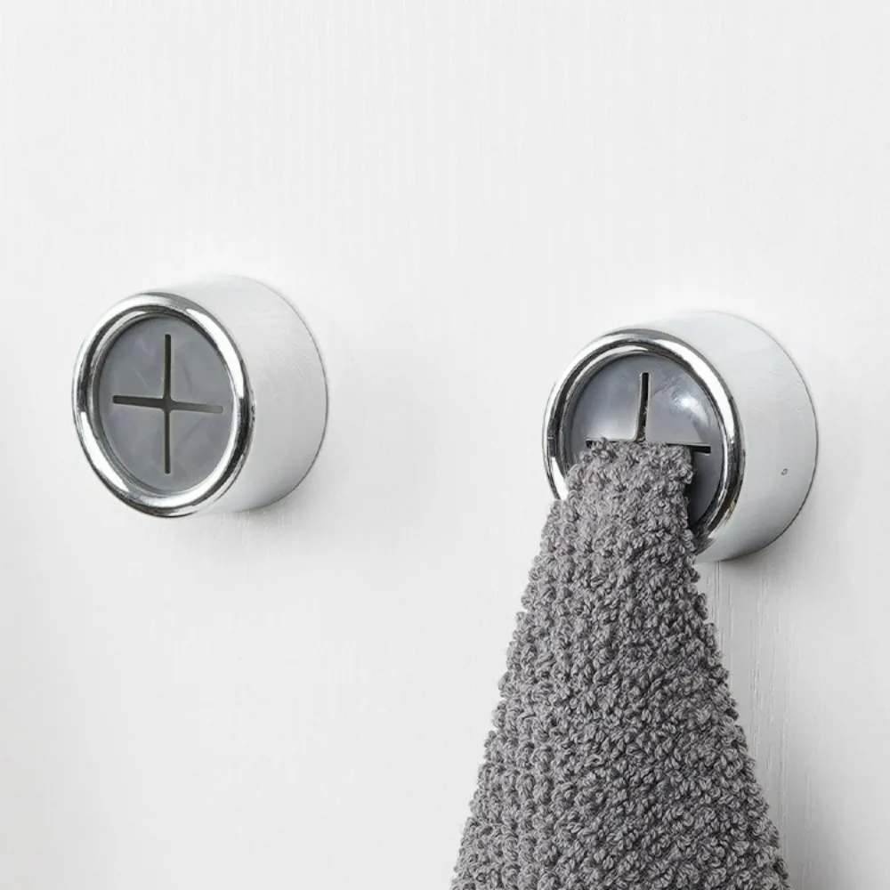Creative Round Multi-Purpose Towel Hook with Strong Adhesive – Drill-Free Trace-Free Damage-Free for Home Kitchen & Dormitory