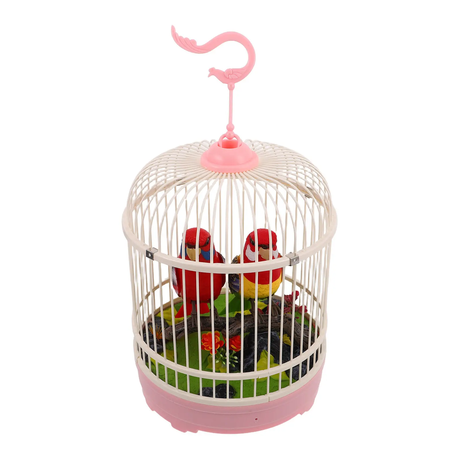 bird-in-cage-toy-induction-birdcage-plaything-hanging-decor-kids-models-electric-acoustic-interactive