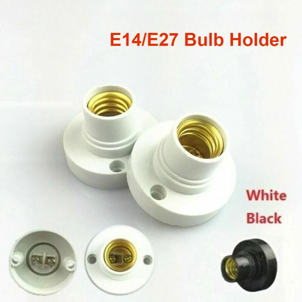 

1/5PCS E14/E27 Screw Cap Socket White/Black Ceiling Light Lamp Bulb Fixing Base Stand Light Bulb Holder Lamp Socket for Home