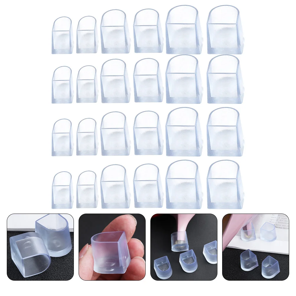 

12 Pairs High Heels Cover Wear-resistant Protectors Shoe Protection Chunky Elegant Case Pvc