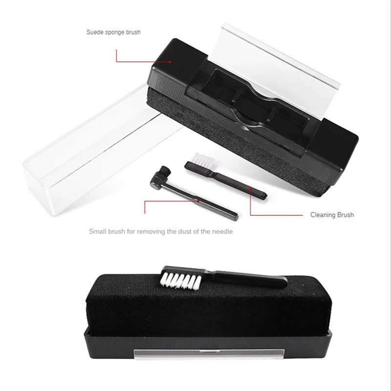 مشغل فينيل فرشاة لإزالة الغبار ، منظف ، عدة تنظيف ، أقراص دوارة ، 2 ،