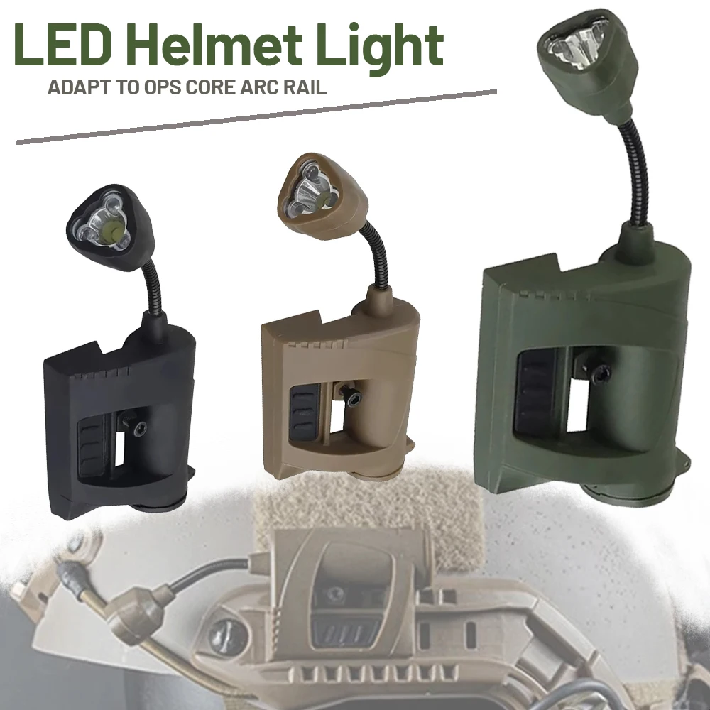 Tactical Helmet Light 3 Modes LED Flashlight Outdoor Night Lighting For Laser Hunting Cycling Fishing Helmet Lamp