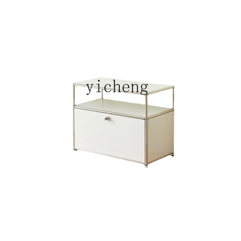 

ZC Stainless Steel Chest of Drawers Corner Cabinet USM Module Combination Sideboard Cabinet Mid-Ancient Ins Storage Locker