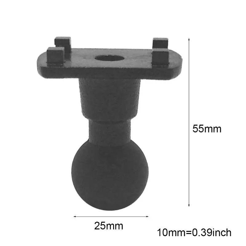 4 Hole Claws AMPS Adapter Plate Rubber Ball Head Mount Bracket for Arkon Robust Mount Series GPS DVR