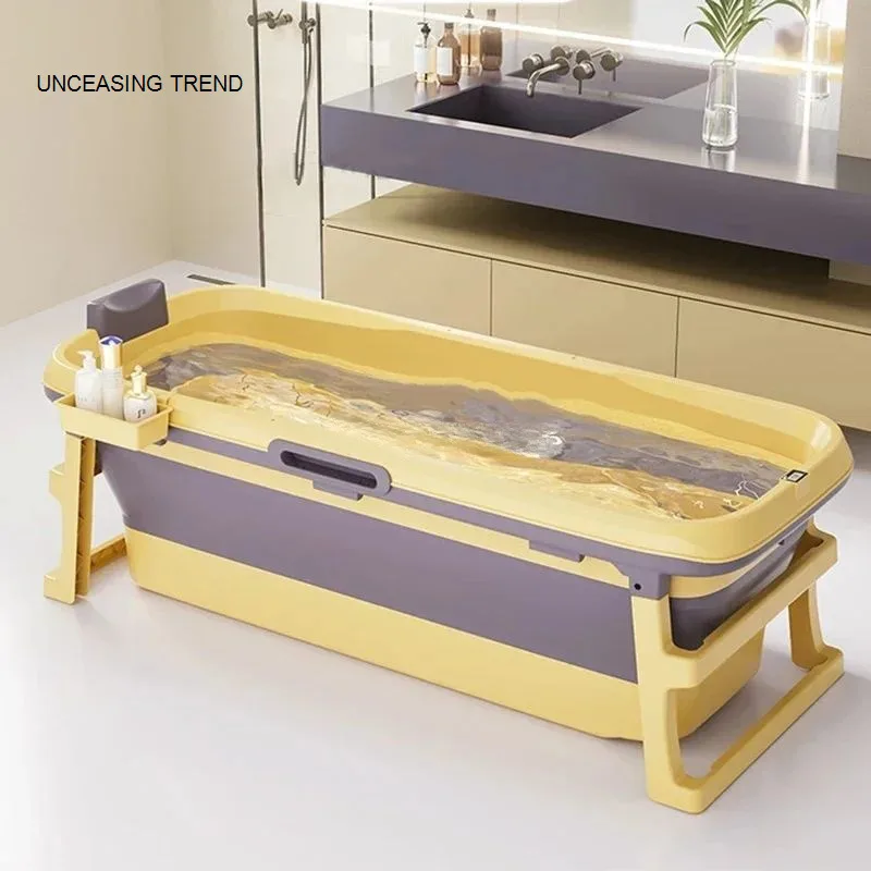 Modern Plastic Folding Ice Bath Folding Adult Portable Bathtub Household Whole Body Comfortable Bathroom Collapsible Bathtub