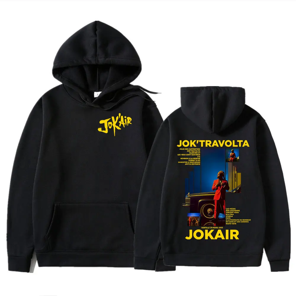 Rapero Jokair Jok Travolta 2025 álbum Merch Sudadera con capucha ropa de hombre sudadera Retro de gran tamaño moda gran oferta sudaderas con capucha de manga larga