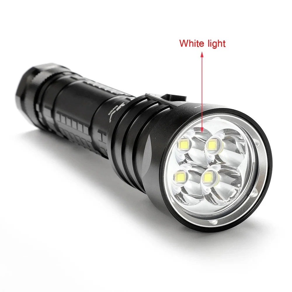 Imagem -05 - Impermeável Super Bright Scuba Lanterna Led l2 Profissional Subaquática Mergulho Tocha para Camping Snorkeling Lâmpada de Pesca 100m