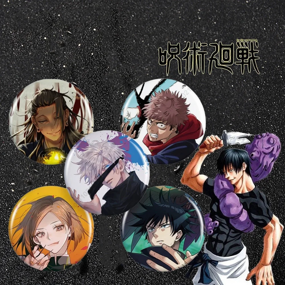 

Anime Jujutsu Kaisen Brooch Gojo Satoru Yuji Itadori Fushiguro Megumi Kugisaki Nobara Maki Zenin Toge Inumaki Badge Lapel Pin