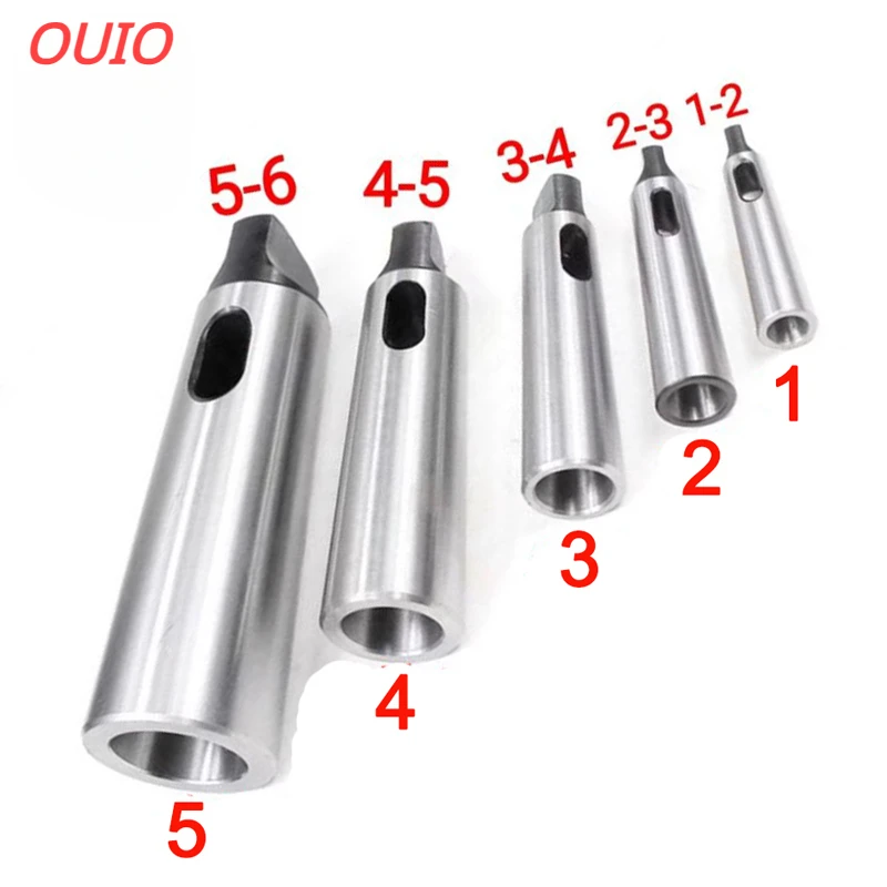 OUIO MT1 MT2 MT3 MT4 MT5 Drill Sleeve Arbor Morse Taper Adapter Reducing Drill Sleeve for Morse Taper Sleeve Shank Tool Holder