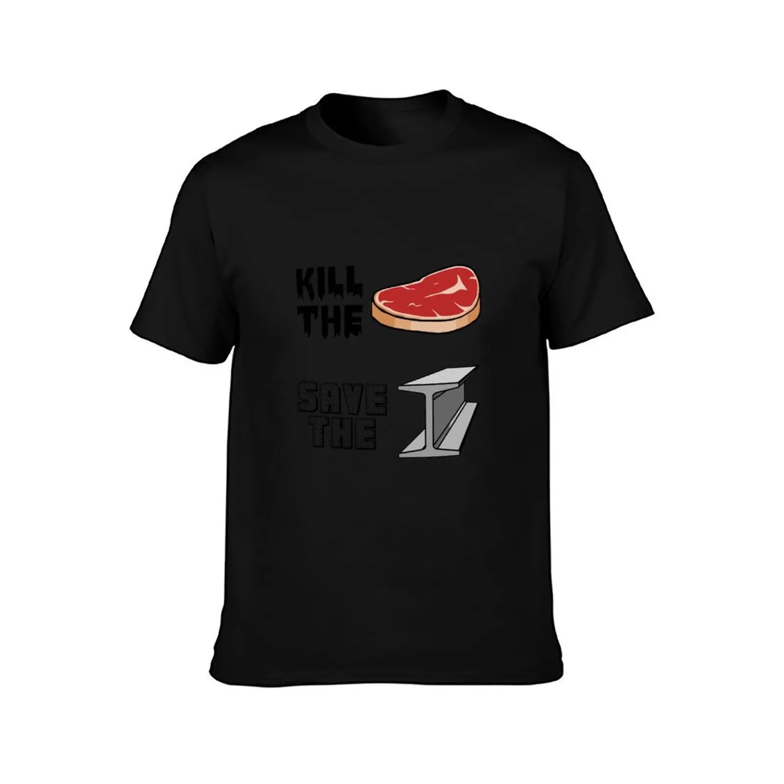 Kill the Meat. Save the metal. T-Shirt Fashion Pattern Printed Tee Shirt T-Shirt