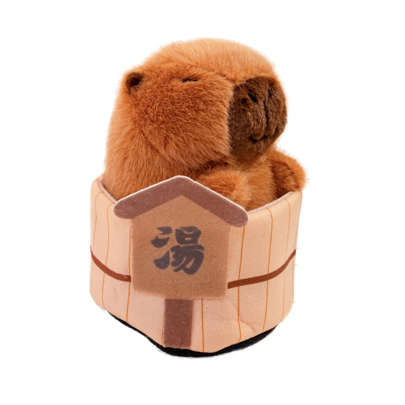 الإبداعية الاستحمام كابيبارا ألعاب من القطيفة لطيف أفخم حوض الاستحمام قلادة جميلة المفاتيح على ظهره ديكور أفخم