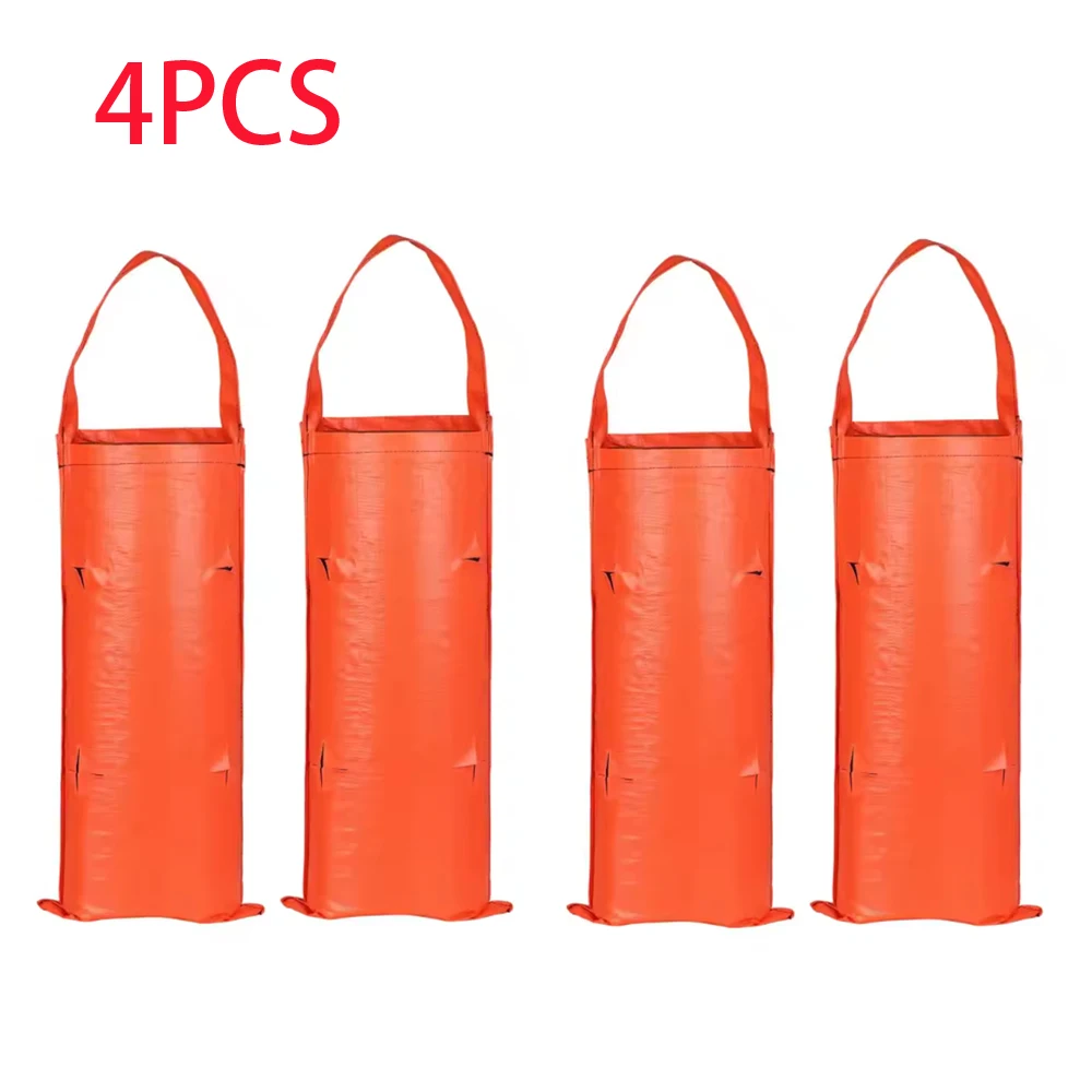 4PCS Hanging Planting Bag Fabric Pouch For Plant Aeration & Growth Easy Harvesting Of Vegetables Roses Strawberry ﻿