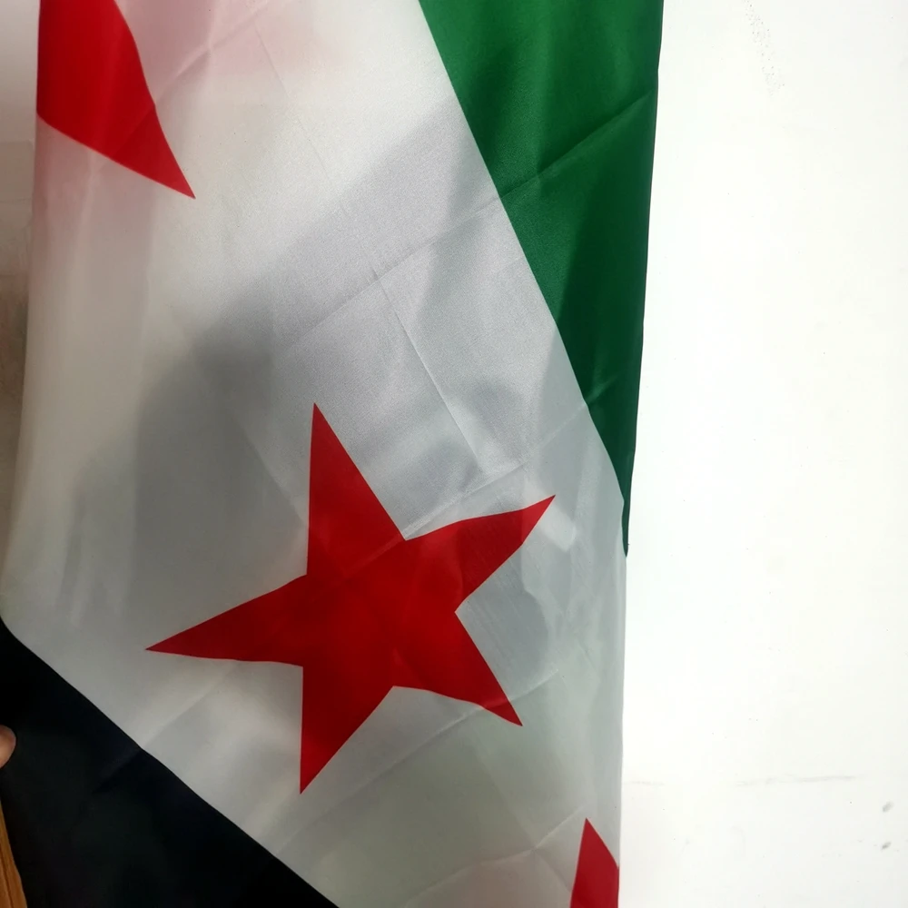 Old Syrian Flag SYRIAN FREEDOM FLAG SYRIA FLAG 3 Star Arab Republic Hanging Polyester 90X150CM