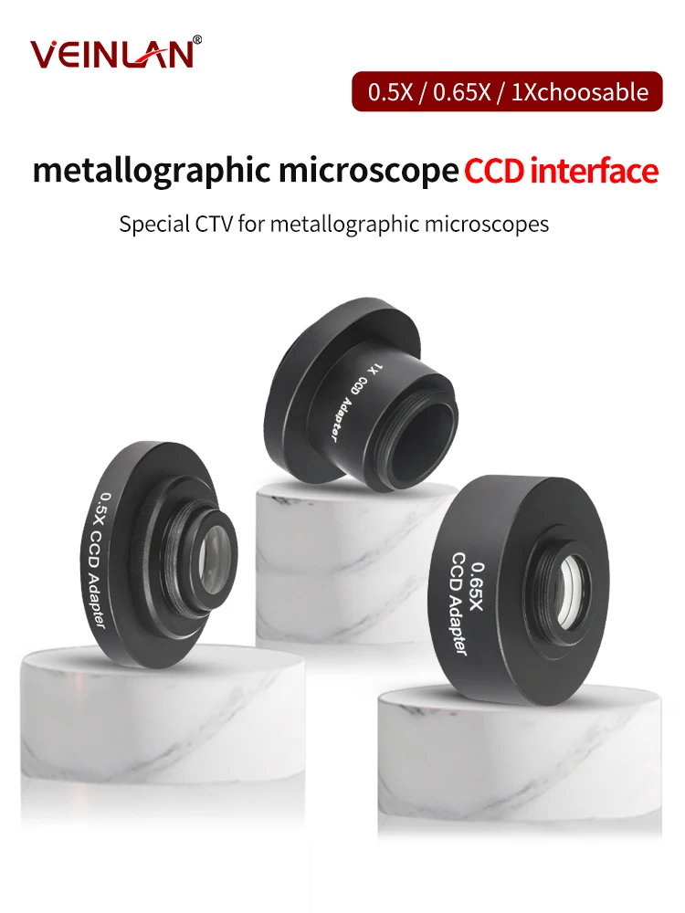 

Trinocular Metallographic Microscope Ctv, Connect Trinocular Microscope and Industrial Camera, Ccd0.5X 0.65X 1X