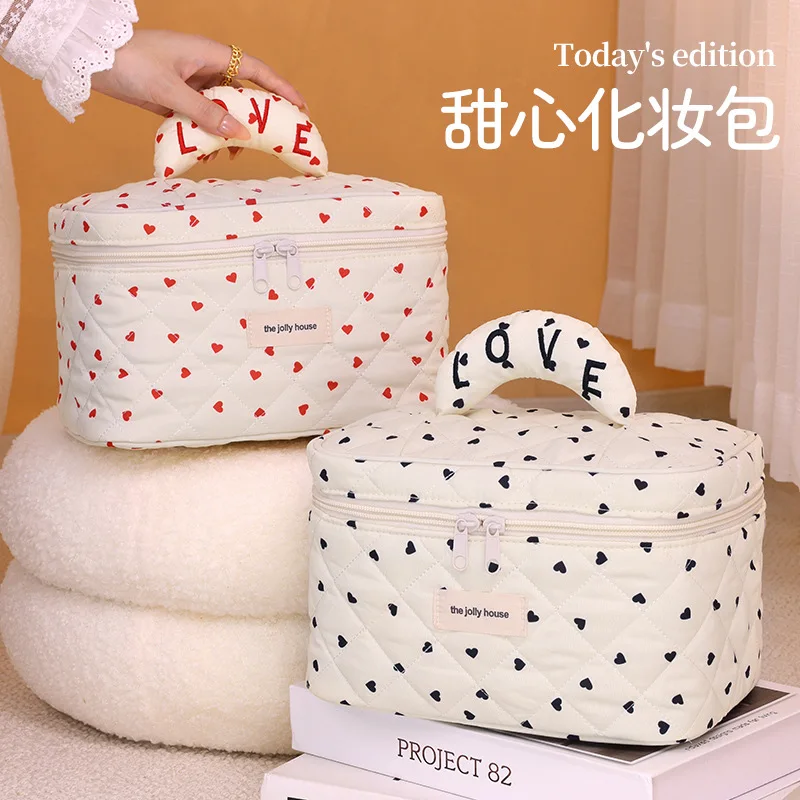 

Ins Cute Handheld Cosmetic Bag Large Capacity High Value Cosmetic Storage Bag Portable Makeup Bag