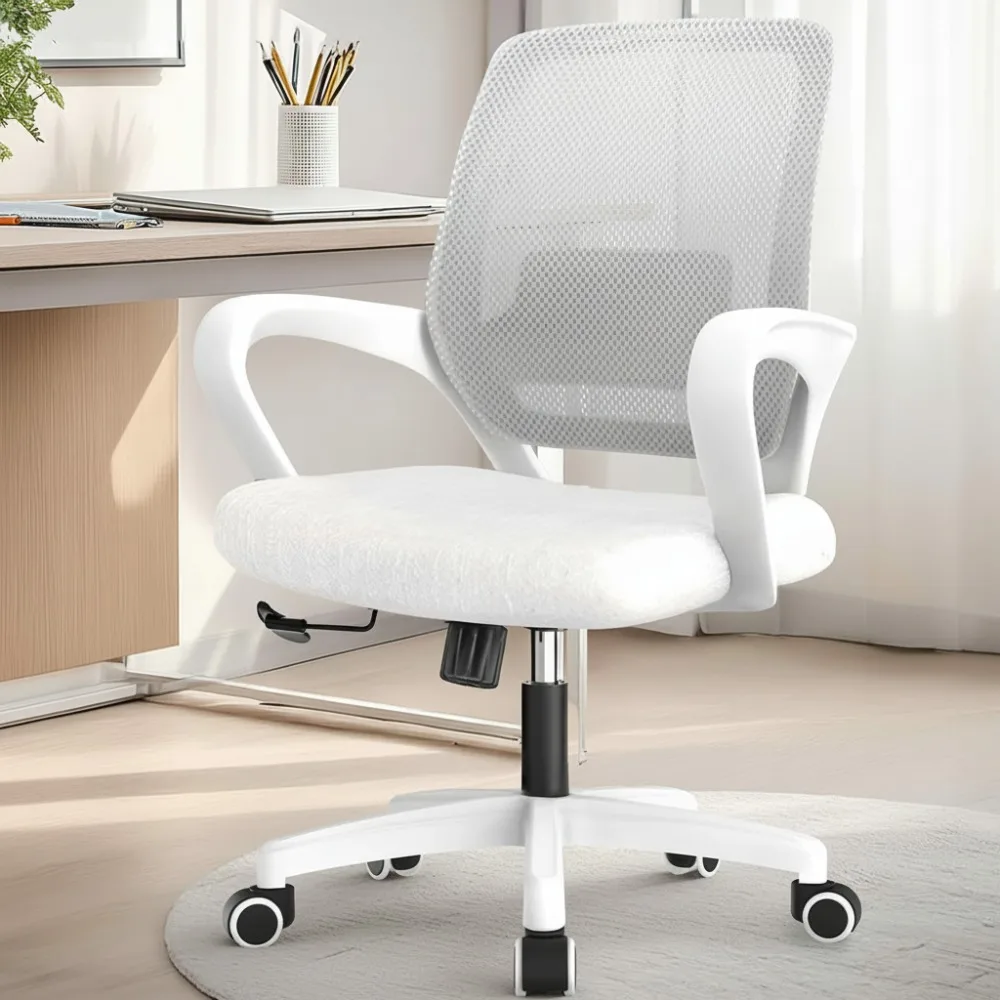 

Ergonomic Mesh Office Chair with Lumbar Support, Adjustable Height & Swivel Wheels for Home Study