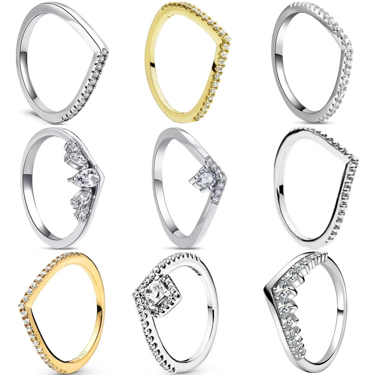925 Sterling Silver Ring For Women Love Design Inlaid Zircon Fashio Ring Cool Casual Daily Jewelry Gift