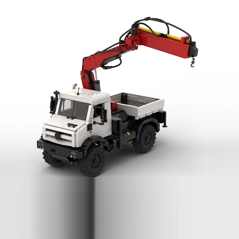 Stadsautomodel MOC Bouwstenen Pneumatische knokkelboomkraan Modulaire technologie Kinderen Vakantiegeschenken Monteer speelgoedpak