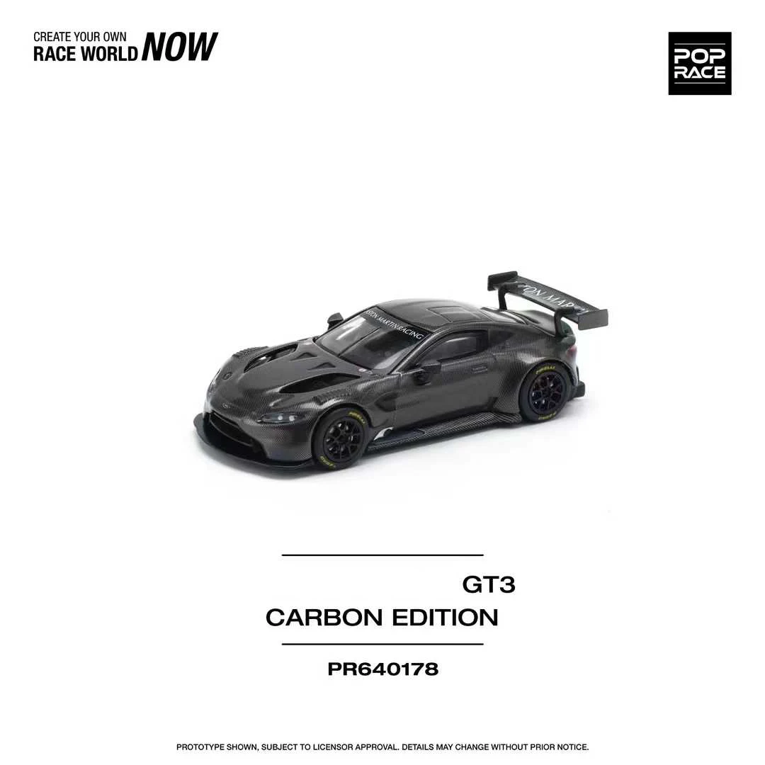 PreSale POP Race 1:64 Vantage GT Carbon Edition Diecast Diorama Car Model Toy