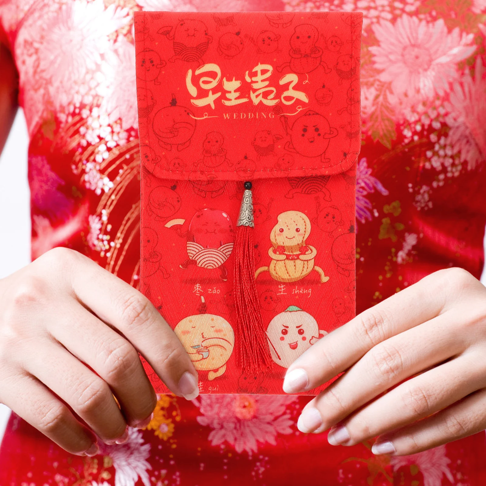 

H made Red Envelopes Elegant Brocade Wedding Money Packet Fabric Hong Bao Chinese Style Party Favor Retro Charm Durability