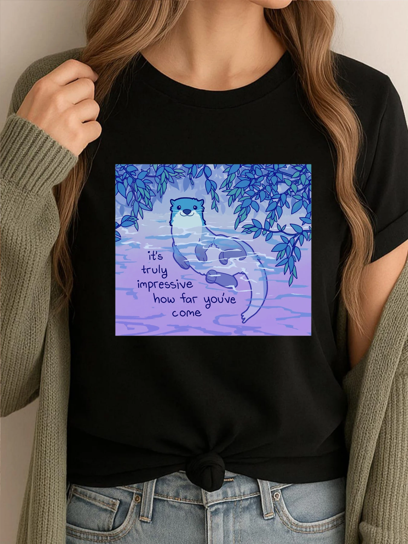 

Это настоятельно впечатляет, как вдаль, что ты есть придет, добрая река, выдра, мужская одежда больших размеров, мужская футболка высокого качества