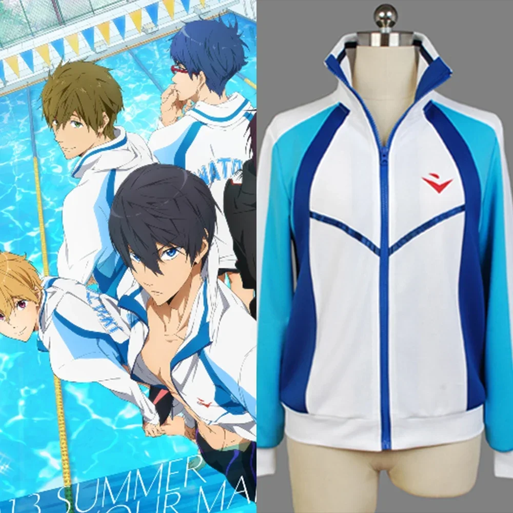 

Cosplay Free! Iwatobi Swim Club Haruka Nanase Iwatobi Costume Jacket High School Uniform Costume