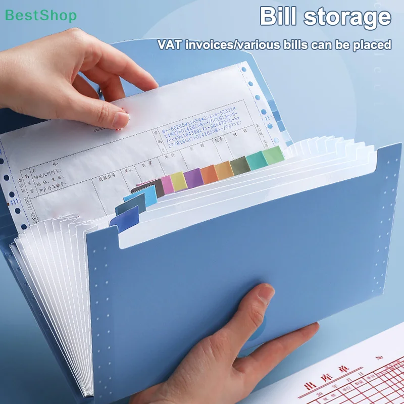 

♥ Сумка для счетов, папка-аккордеон с 13 карманами, многослойный органайзер для счетов и документов, папка для офисных принадлежностей