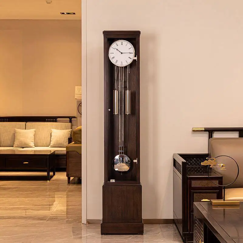 New Chinese floor-to-ceiling clock, living room movement, retro European decoration, upright mechanical large seat