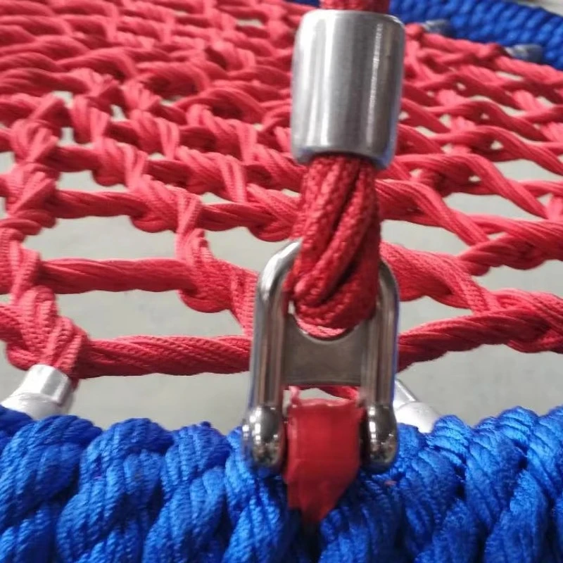 مقعد أرجوحة شبكي للأطفال بشبكة حبل مستديرة 100 سم مع شهادة TUV للملعب العام