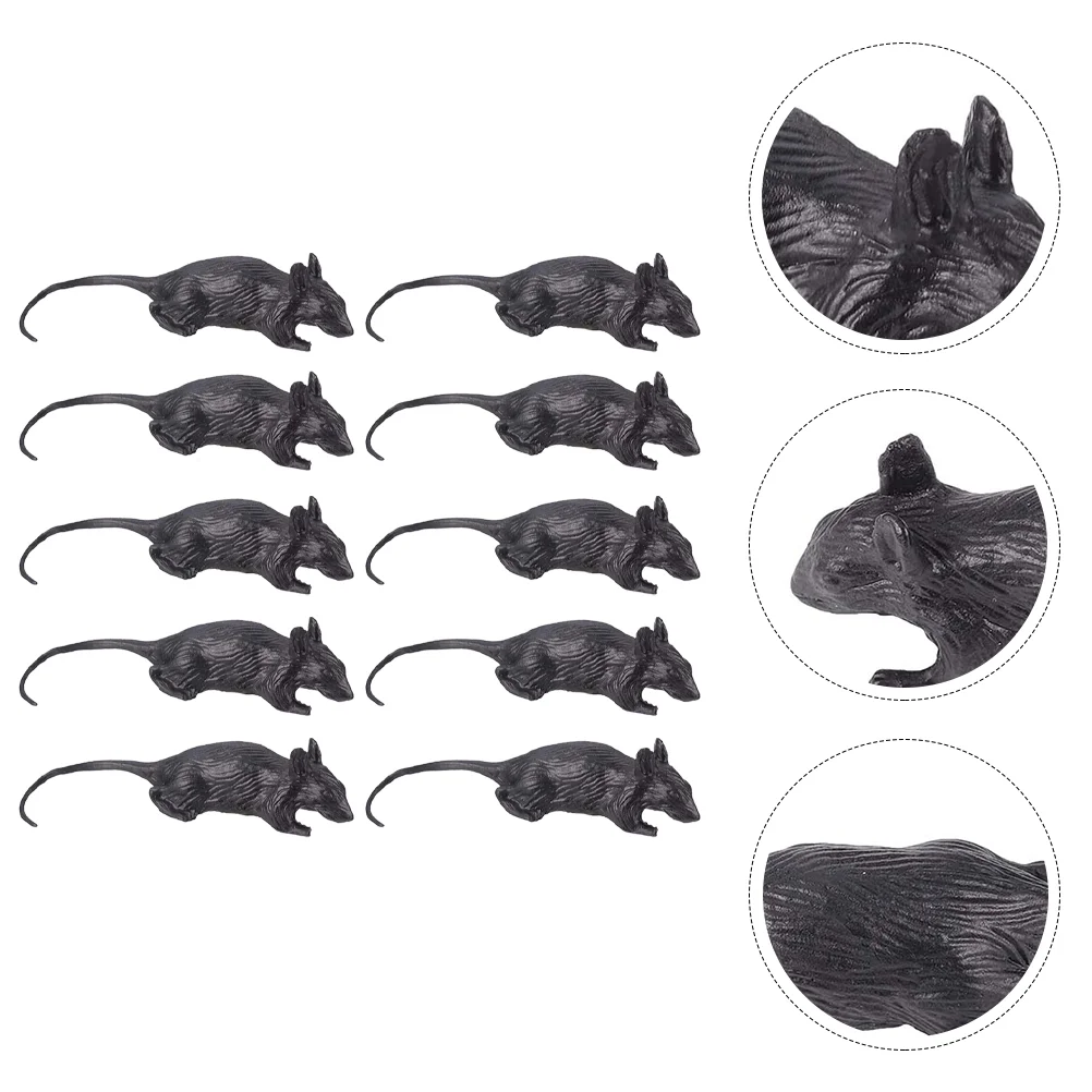 20 Pcs Halloween Simulation Mouse Artificial Mice Toy Props Plastic Fake Decorations