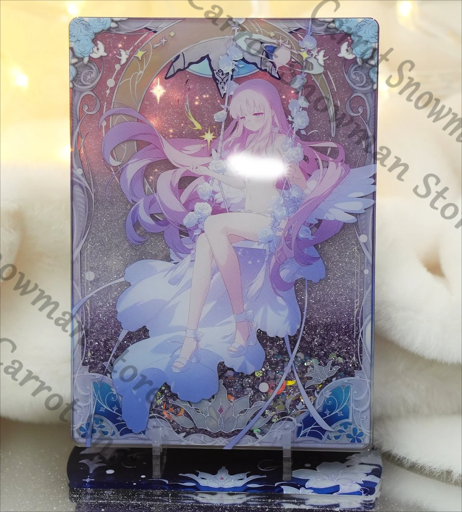 Blue Archive Genuine Anime Mika Misono Cosplay acrylic quicksand mahjong Cartoon card brick standing sign desktop ornament Xmas