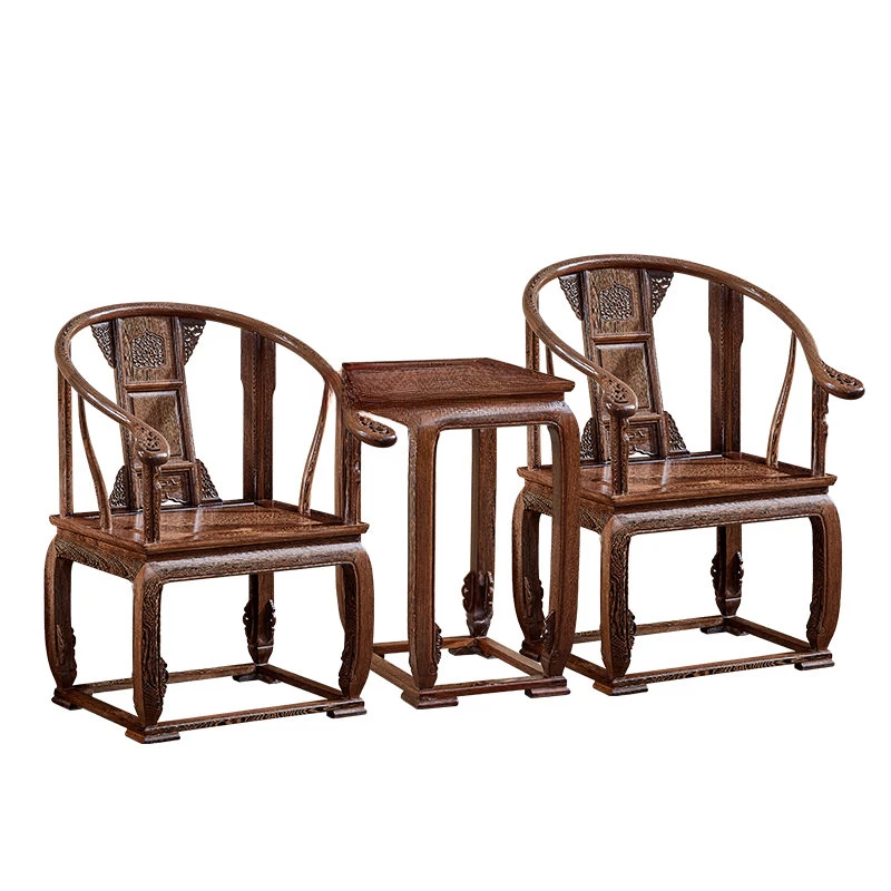 Door Frame Three-Piece Rosewood Furniture New Chinese Style Solid Wood Leisure Chair Armchair Palace Chair Armchair