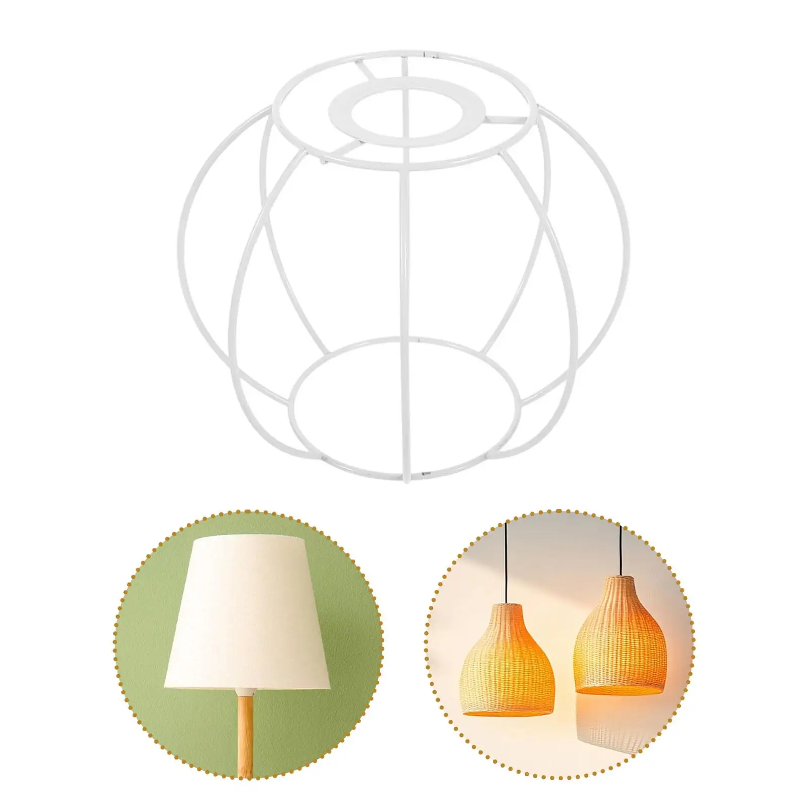 Lampshade Cage Guard for Table and Pendant Lights Iron Bulb Guard Lampshade Holder for Farmhouse Office Home Bar