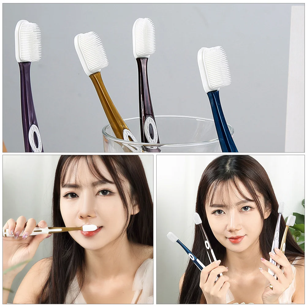 Nano Toothbrush Family Toothbrushes Cleaning Tools Adults Replacement Head Durable Care Silica Gel Silicone for