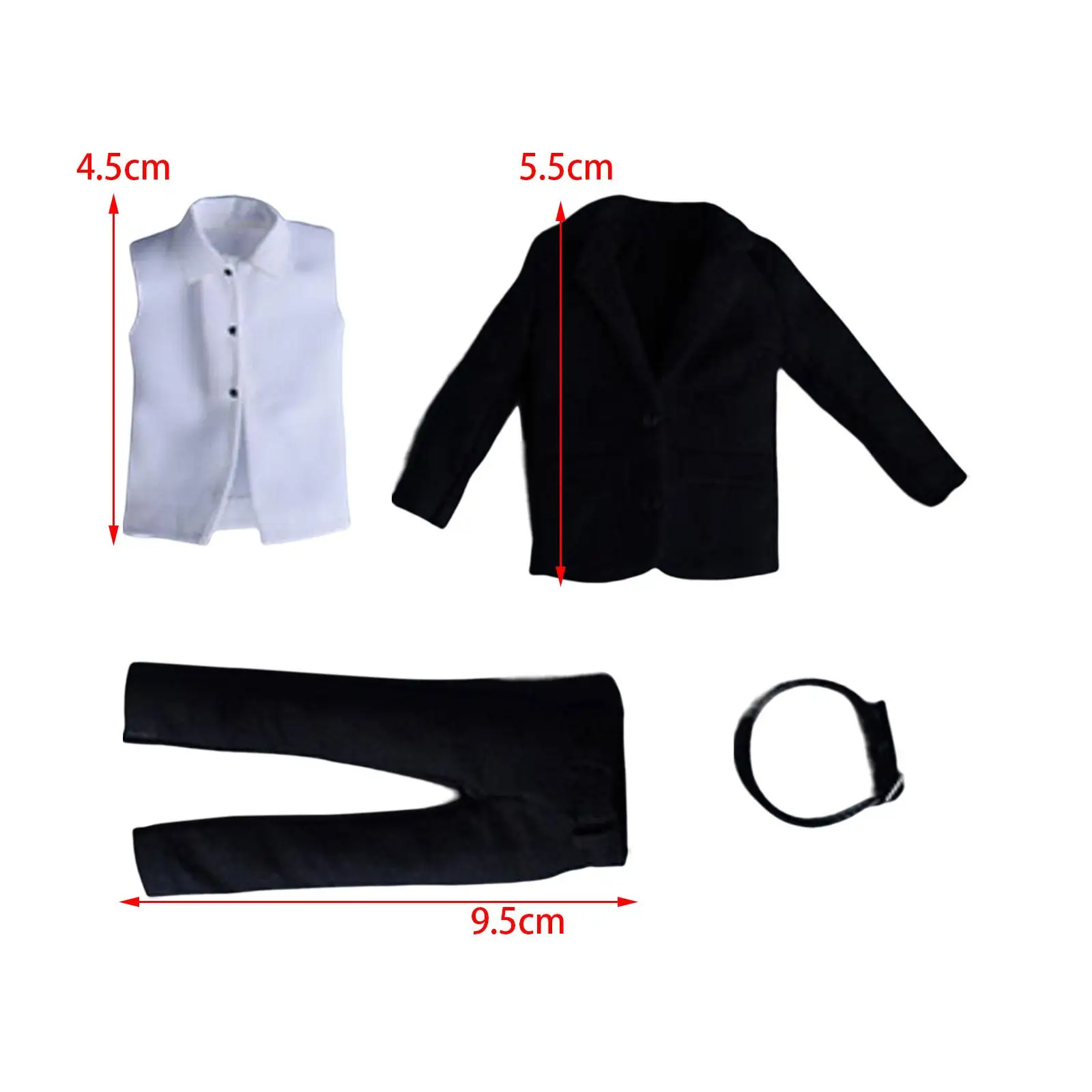 1/12 Schaal Mannelijke Figuur Pop Kleding Uniform Voor 6Inch Mannelijke Actiefiguren