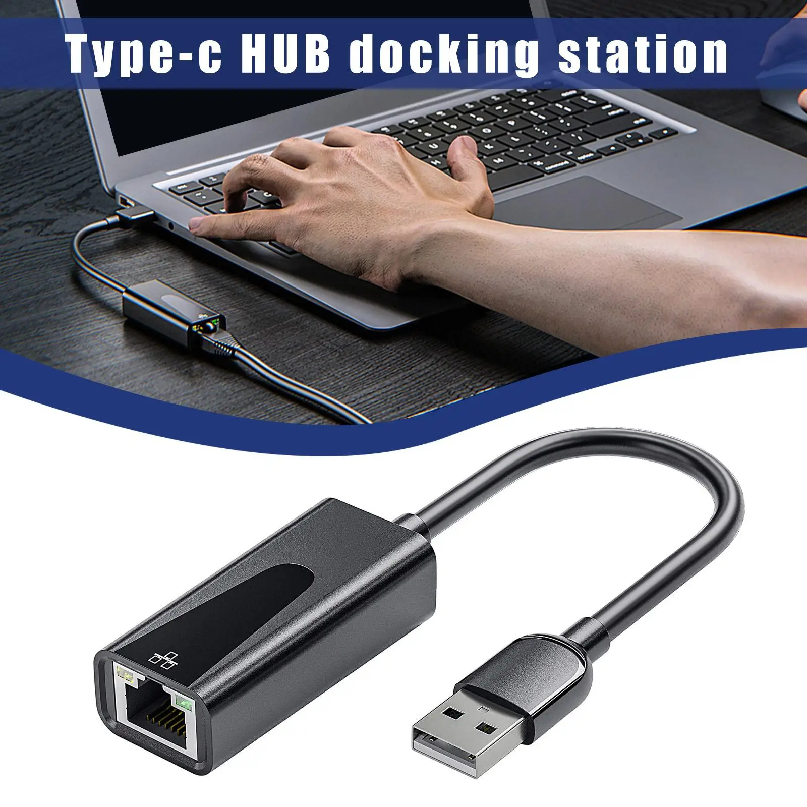 

USB Type C Ethernet Adapter Network Card USB Type-C To RJ45 10/100Mbps Lan Internet Cable For MacBook PC Windows XP 7 8 10 O3P4