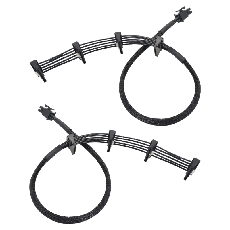 Efficient 6PIN To 4SATA Connector Power Supply Cable Compatibility for X-1250XM2 X-1050XM2 Power Supplies F19E