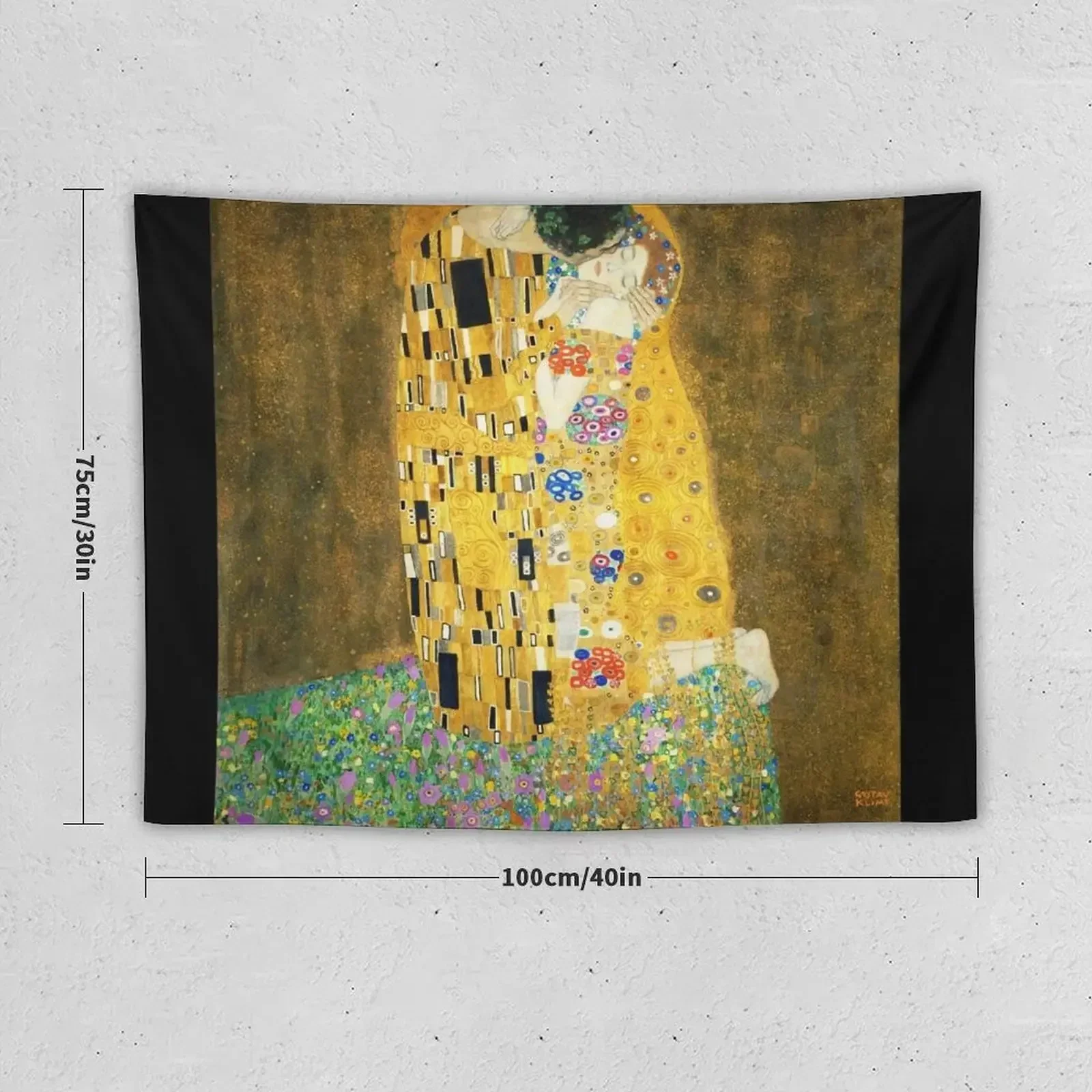 Gustav Klimt The Kiss Tapestry Funny Wall Decoration Home Decor Accessories Cute Room Things Tapestry