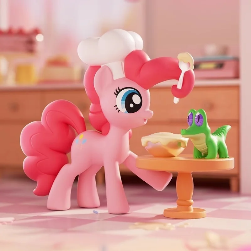 정품 마이 리틀 포니 파티 타임 시리즈 블라인드 박스 패션 절묘한 만화 애니메이션 피규어 귀여운 데스크탑 장식 깜짝 장난감