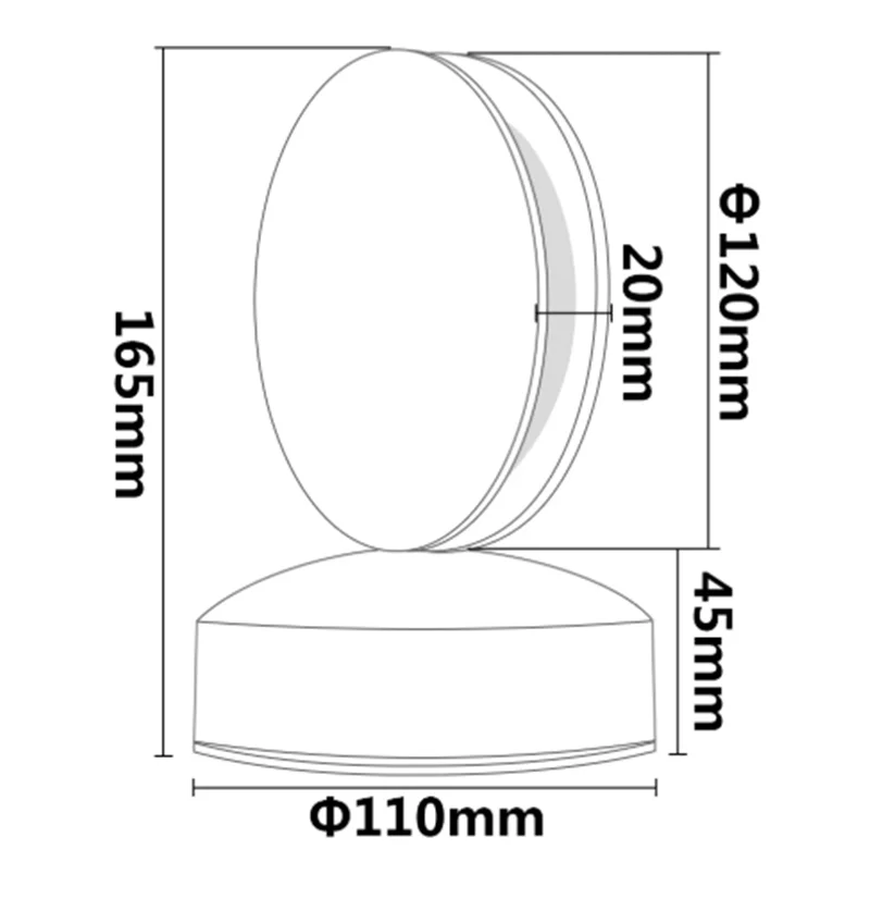 Outdoor Wall Light Window Light Luminous Contour Creative Door Sconce Lamp Terrace LED Semicircle Waterproof Balcon