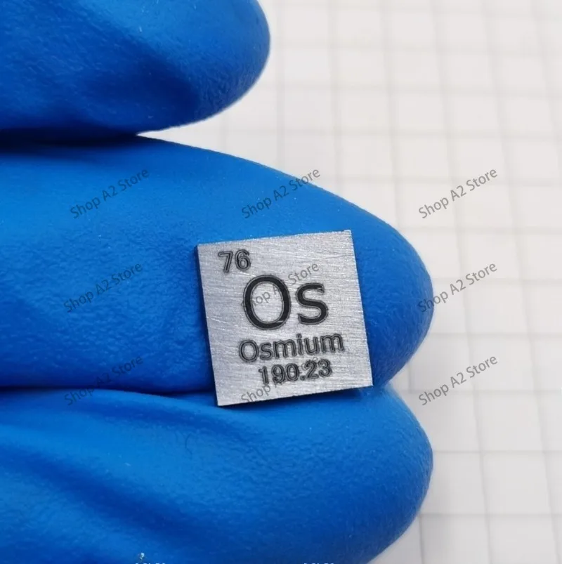 Metal osmium sheet 10 × 10 × 1mm precious metal periodic phenotype square sheet, high purity osmium target