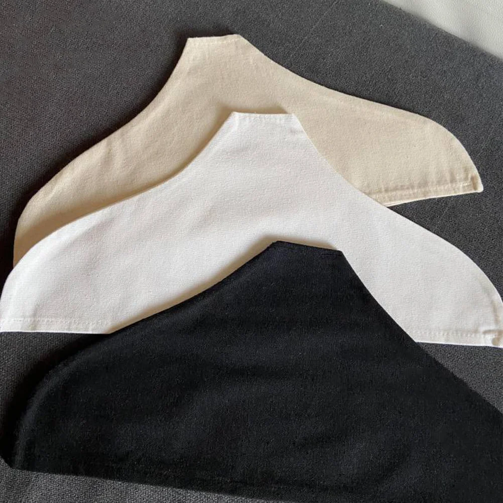 

3 Pcs Hanger Cover Cotton Linen Anti Evening Dress Hanger Cover Dust Proof For Wooden Coat Hangers Clothes Store Home Use