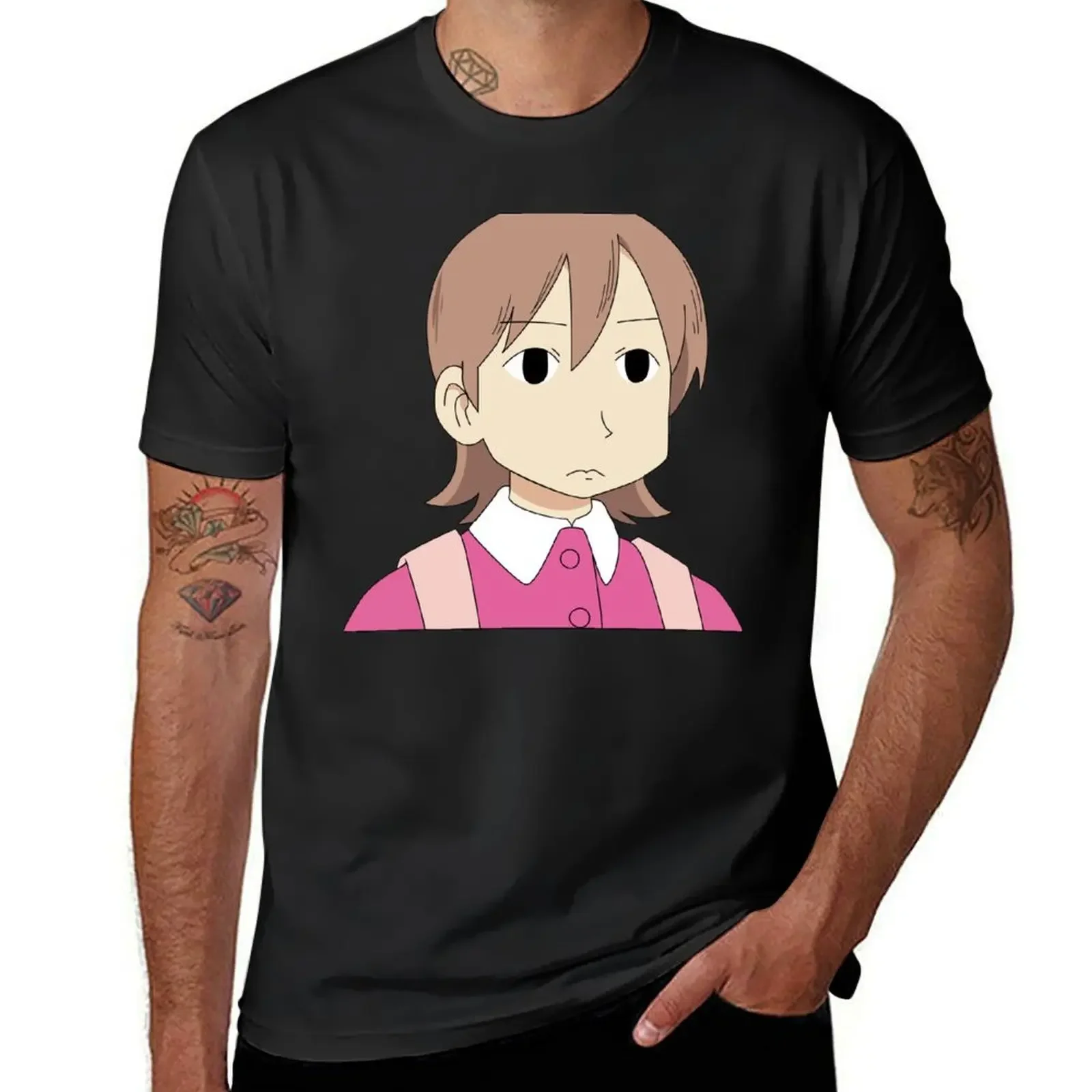 Aioi Disappointed Nichijou T-Shirt aesthetic clothes vintage graphic tee shirts graphic anime luxury clothes men